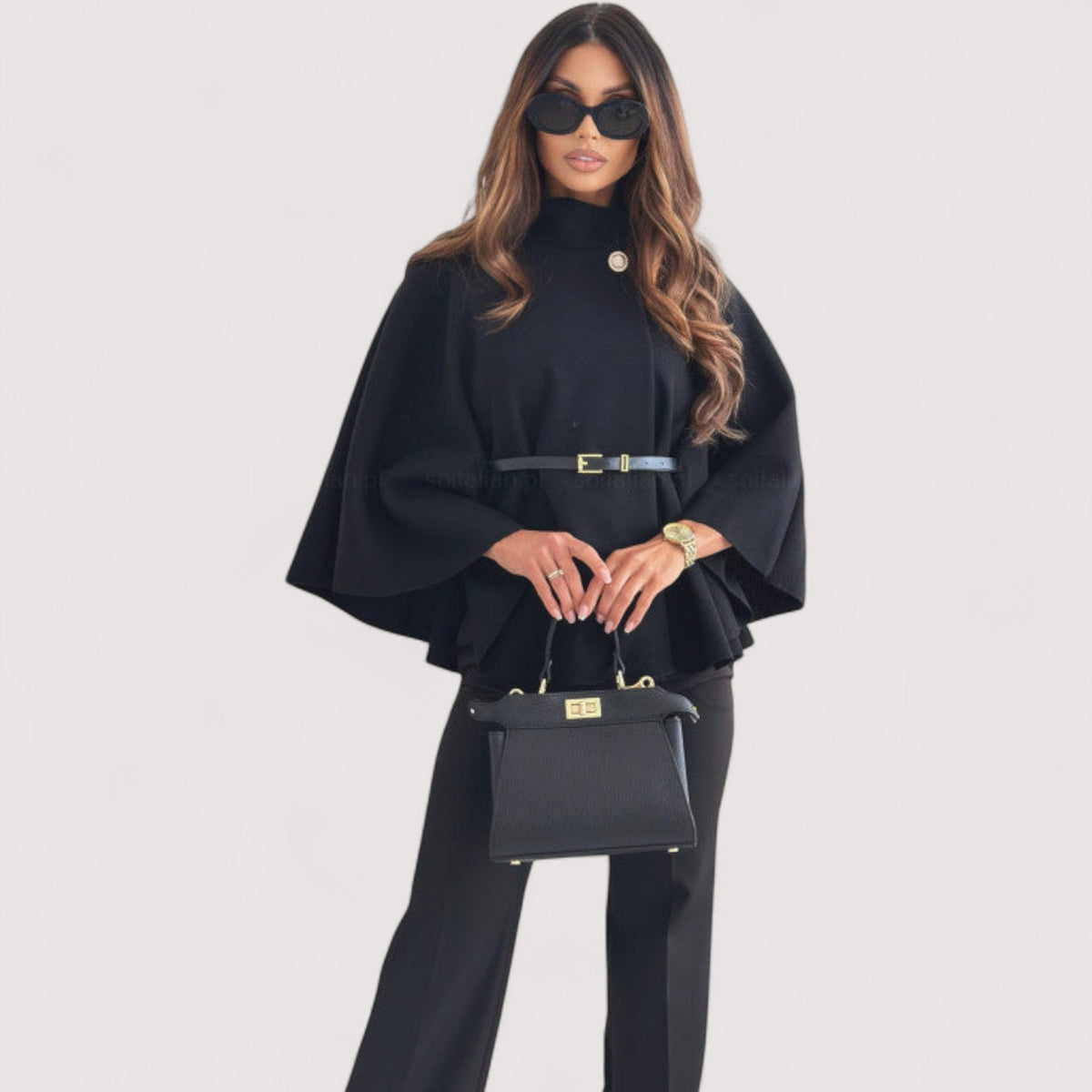 Angela™ | Chaqueta de cuero chic con cinturón