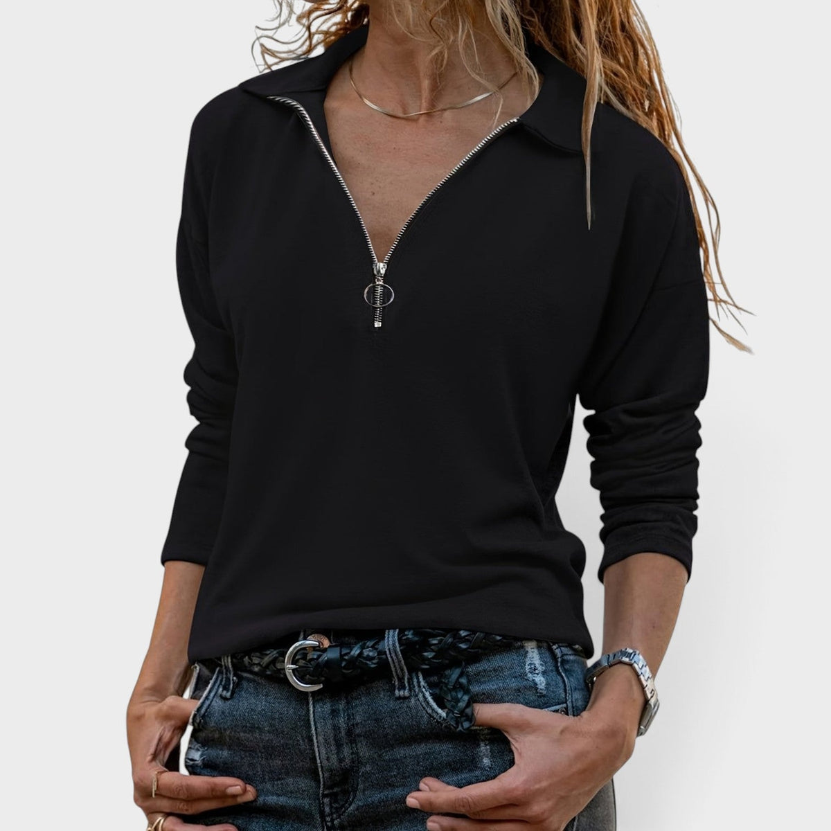 Nora™ | Blusa Chic de Manga Larga