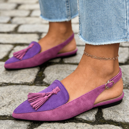 Marisa™ | Mules Slingback con Borlas