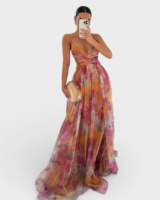 Jelena | Vestido maxi con estampado floral