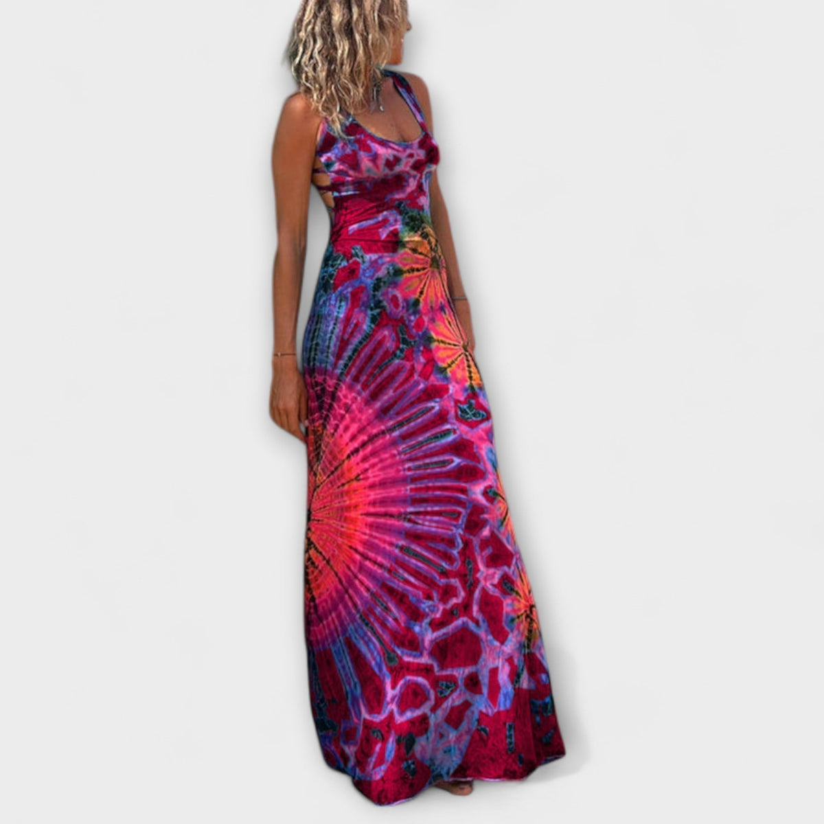 Ronja - El vestido maxi Tie-Dye impreso
