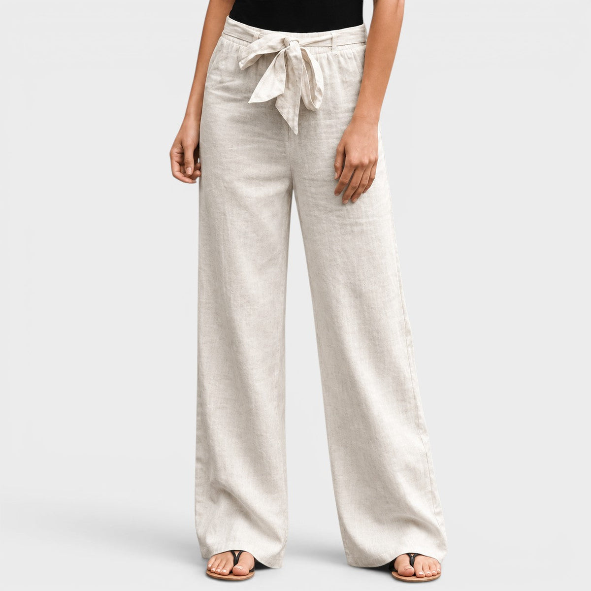 Joleen - Pantalones Relaxed para Mujer con Cuerda y Cintura Elástica