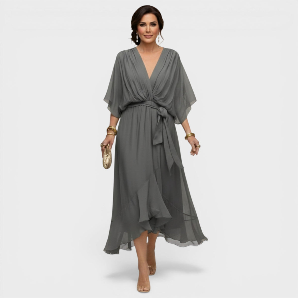 Monika | Vestido elegante de chiffon