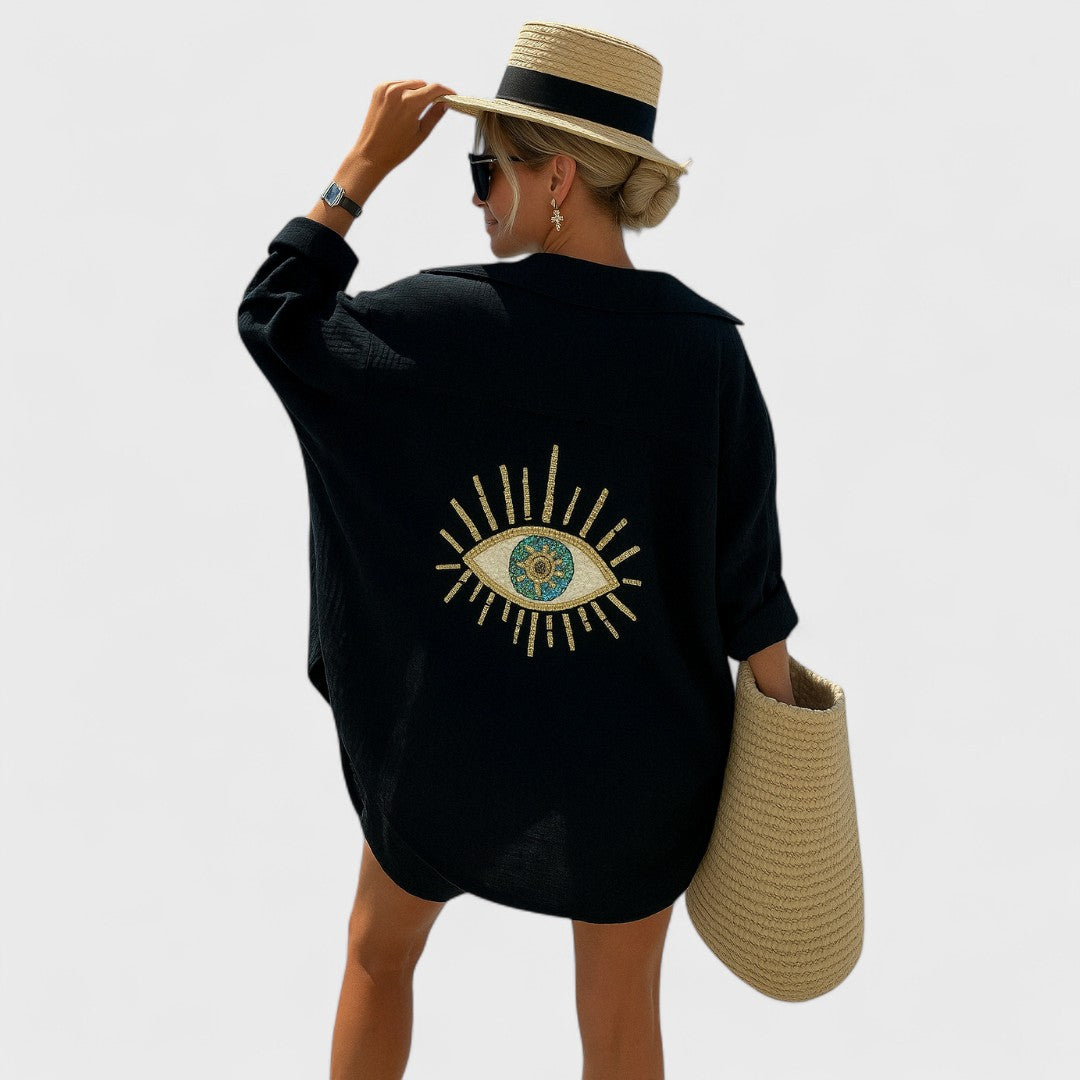 Irena - Blusa casual estilo Ibiza