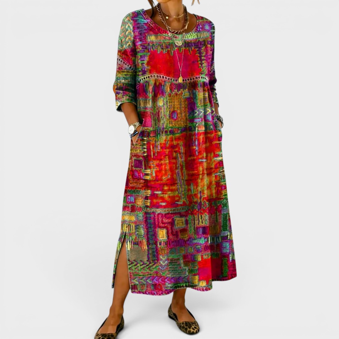 Léonie™ | Vestido de denim bohemio elegante