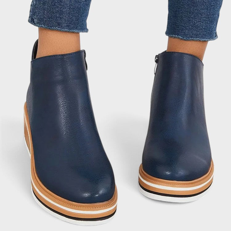 Marcela™ | Botines de Plataforma con Cremallera