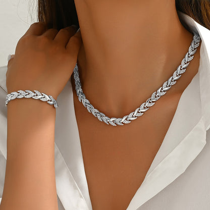 Berta™ | Set de Joyas de Espiga con Cristales