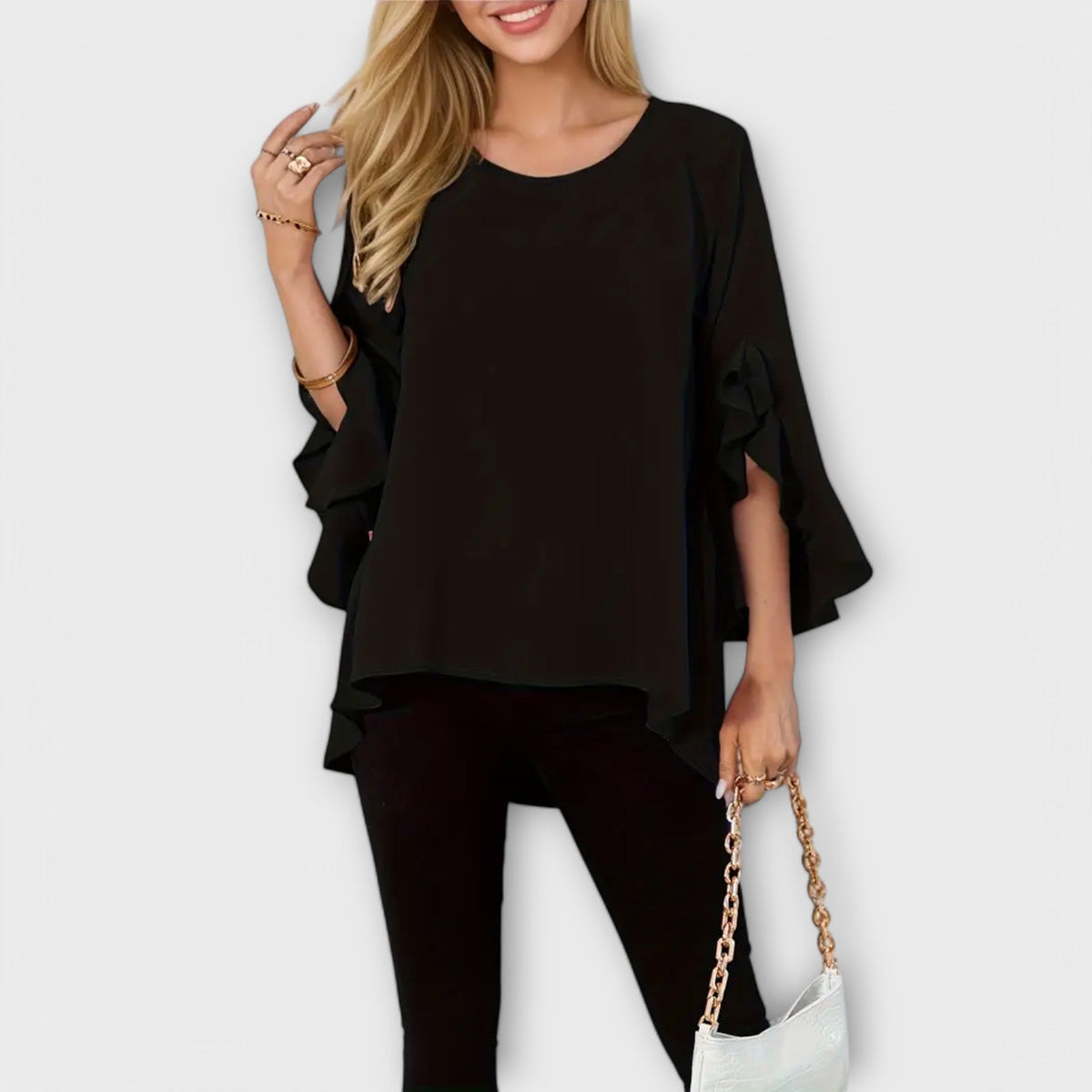 Aria - La blusa primaveral perfecta con escote redondo