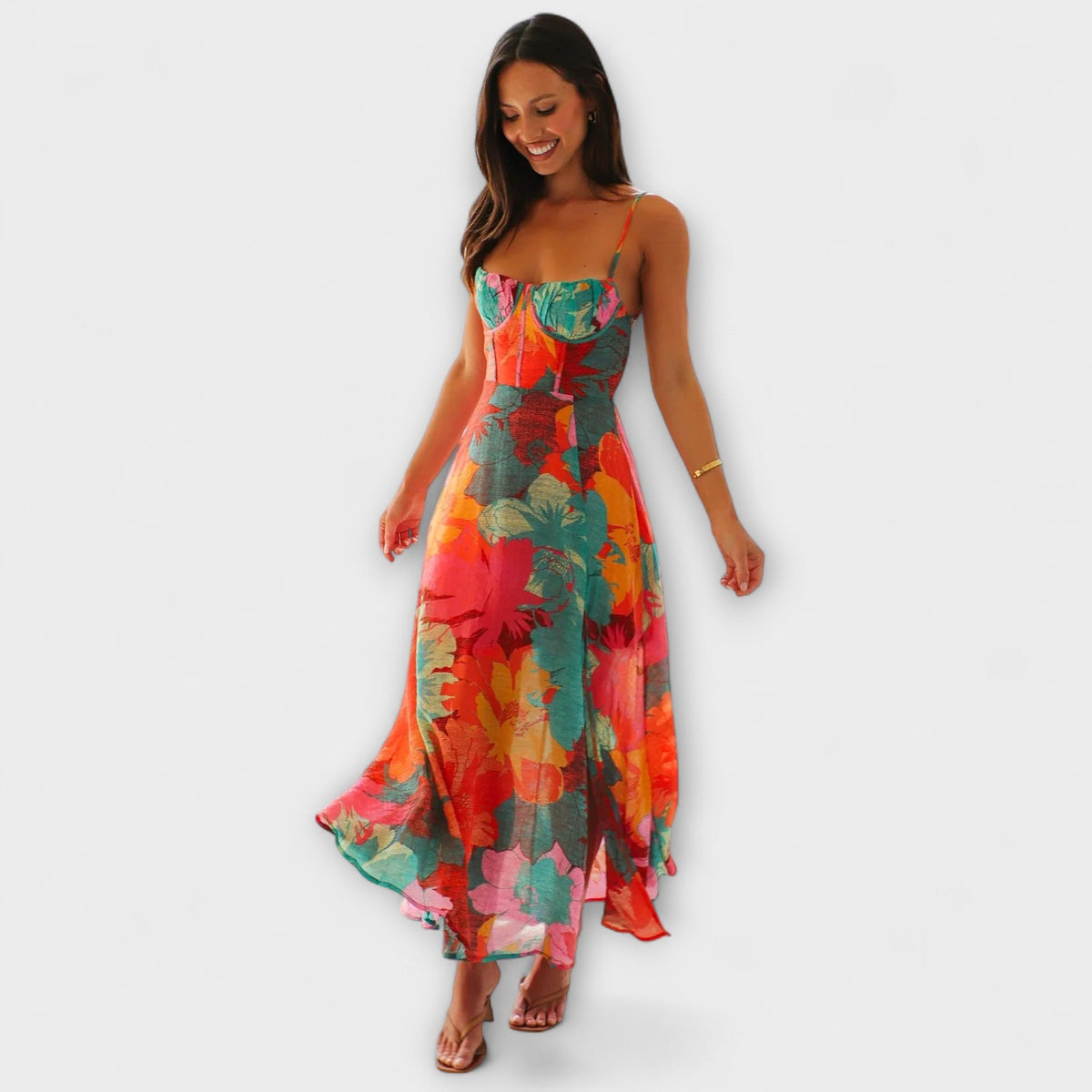 Audrey - Vestido de estampado floral para mujeres - Elegante y atractivo