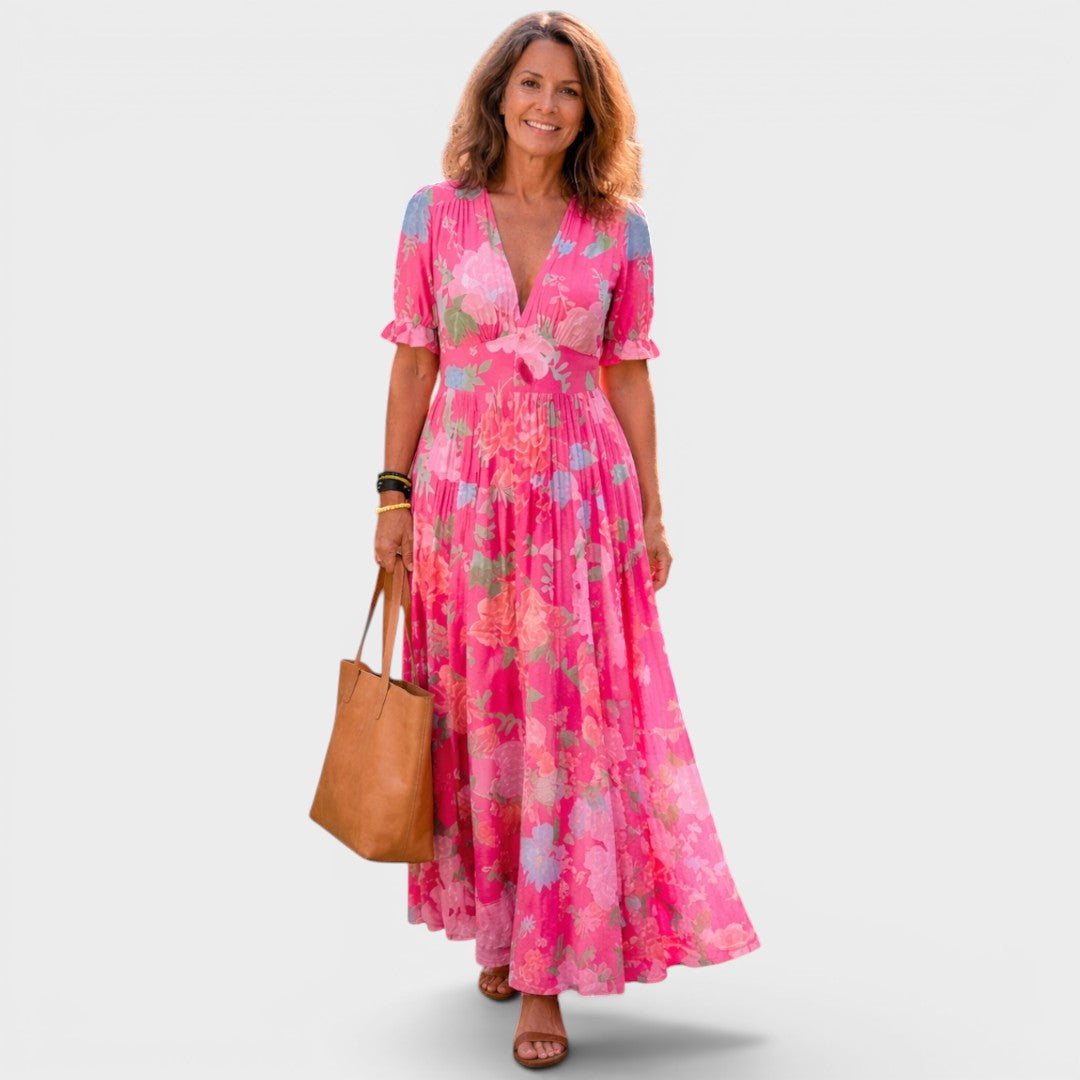 Madeleine | Vestido midi floral elegante