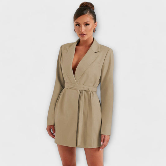 Vestido blazer con escote en V