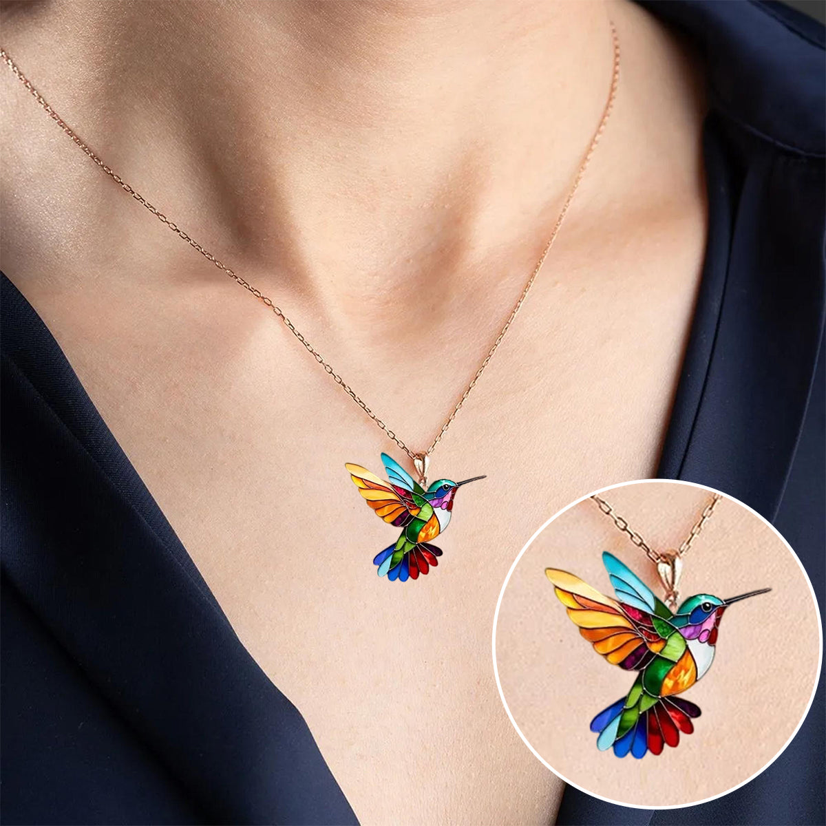 Clara™ | Elegante Colgante de Colibrí