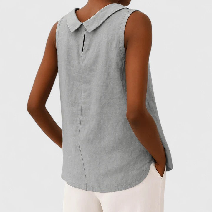 Natalija - Top elegante con cuello alto