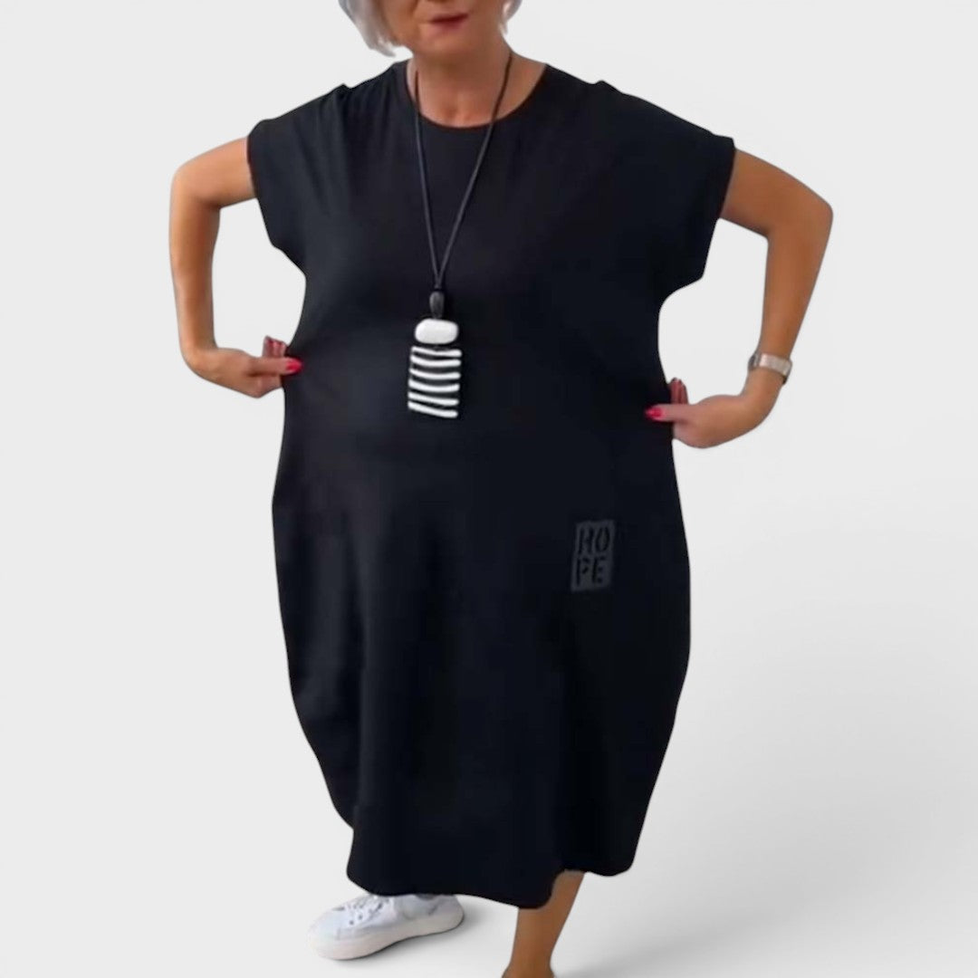 Nicole | Vestido midi fluido con bolsillos