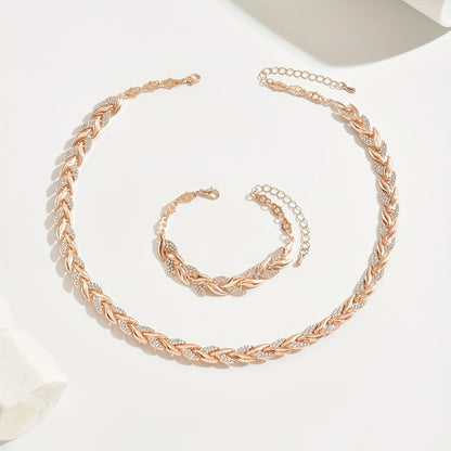 Berta™ | Set de Joyas de Espiga con Cristales