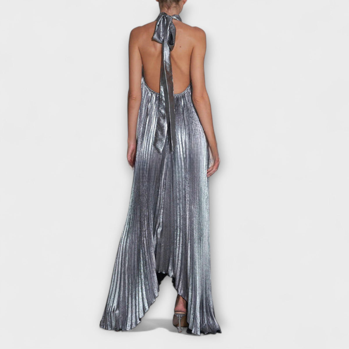 Calliope - Vestidos maxi plisados metálicos