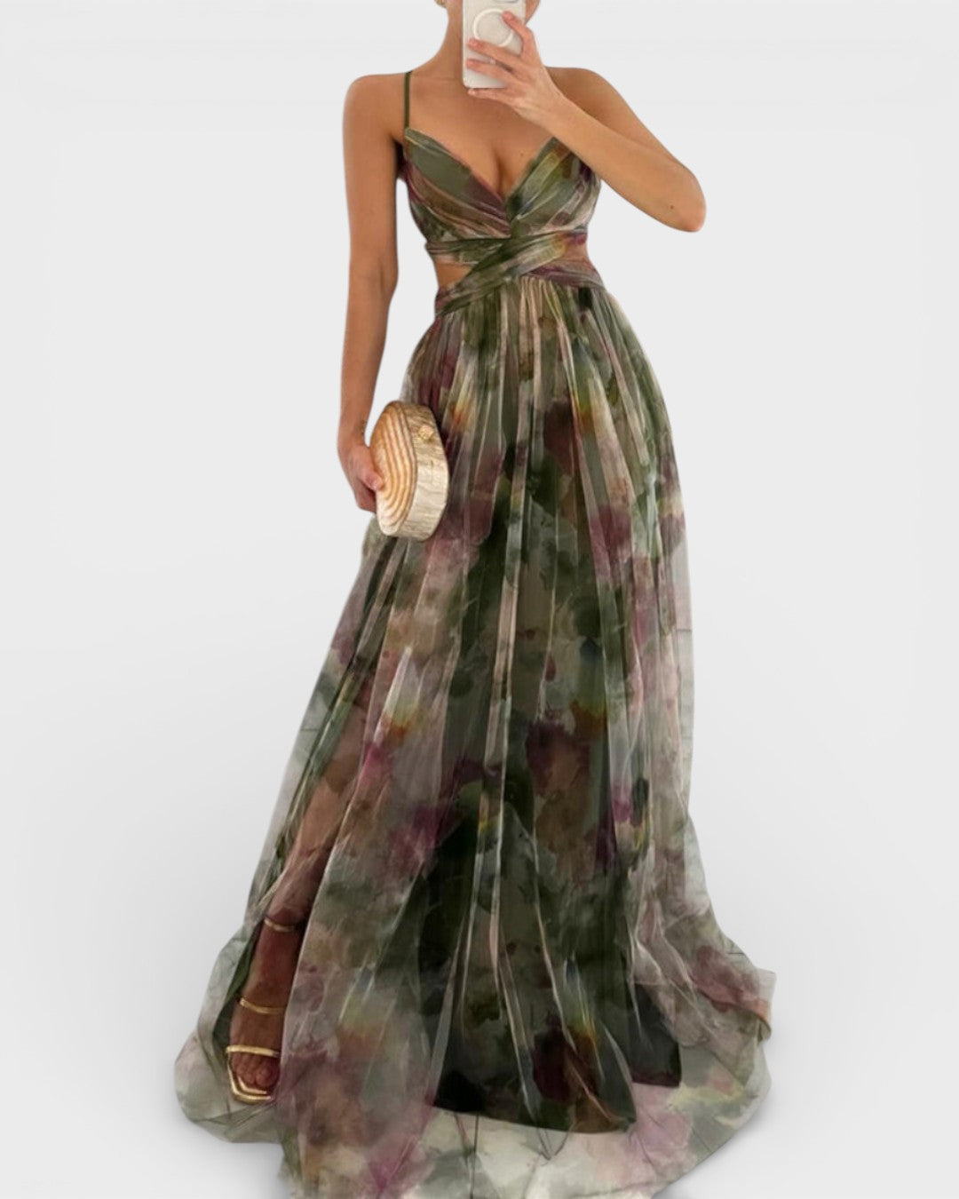 Jelena | Vestido maxi con estampado floral