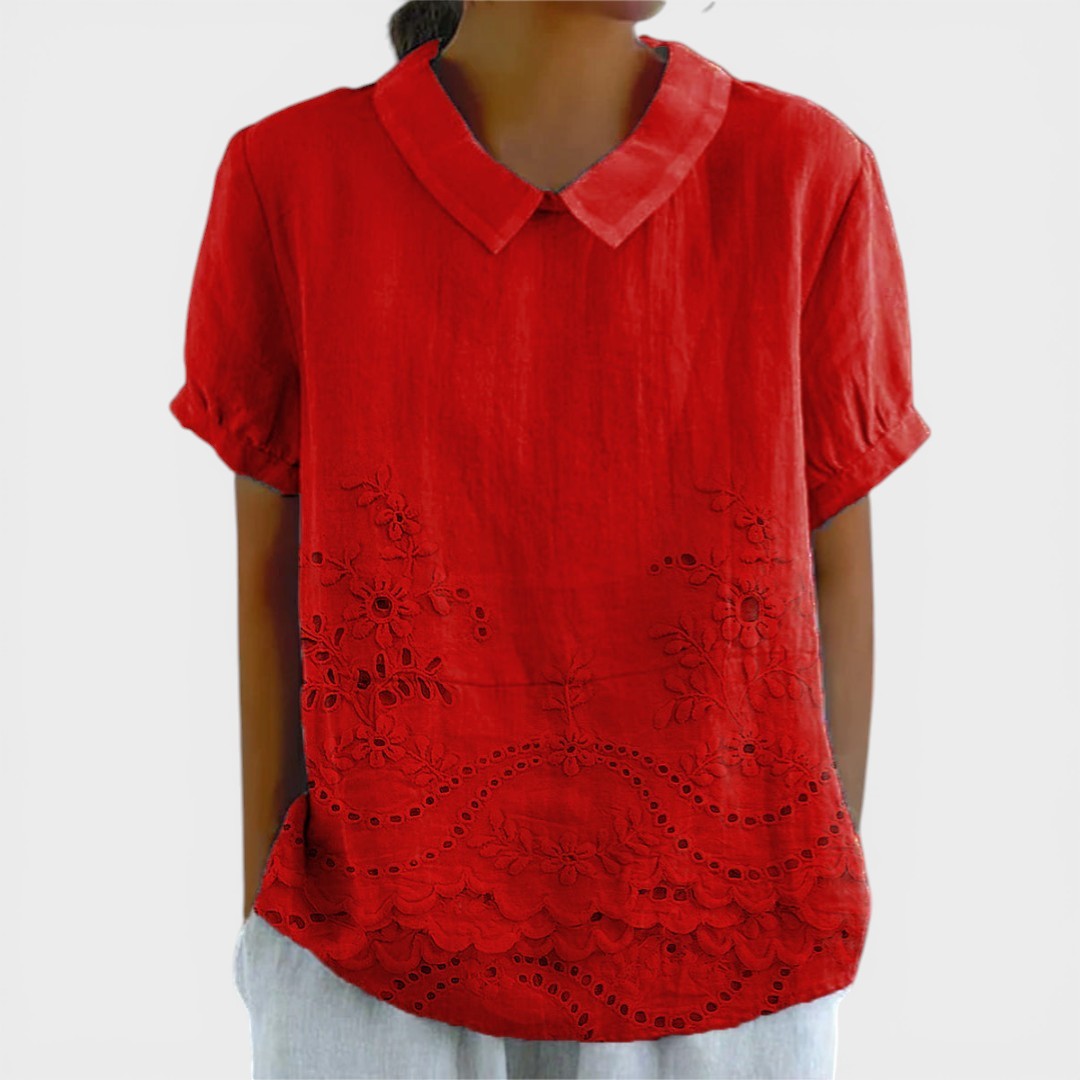 Zlata | Camisa con bordado floral
