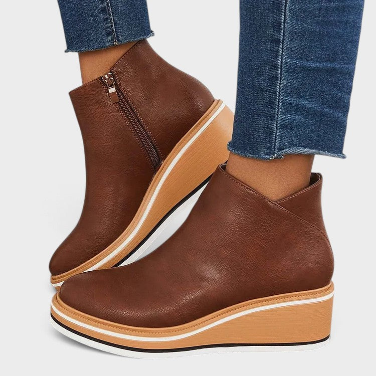 Marcela™ | Botines de Plataforma con Cremallera