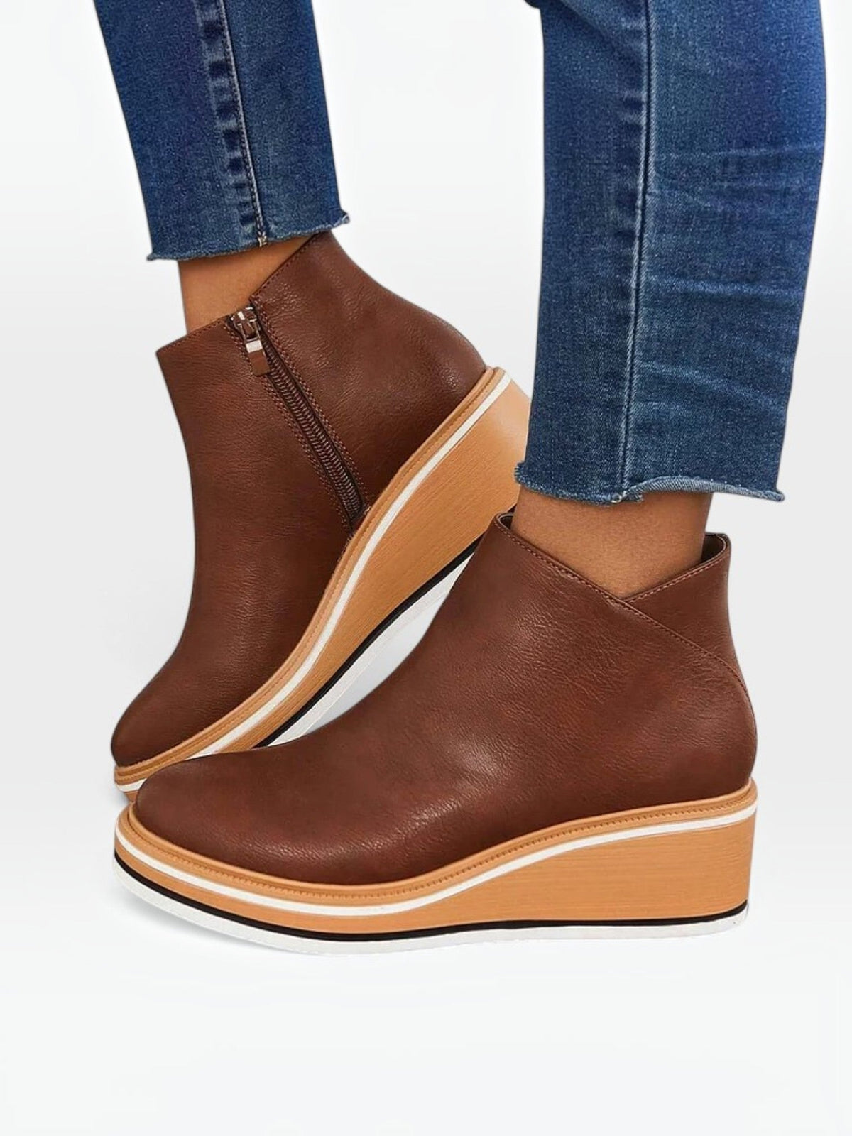 Marcela™ | Botines de Plataforma con Cremallera
