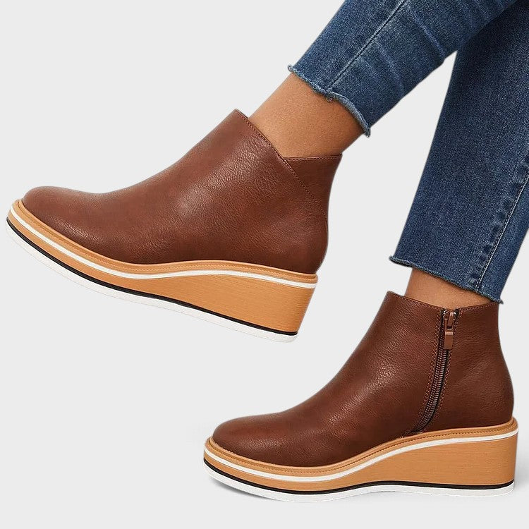 Marcela™ | Botines de Plataforma con Cremallera