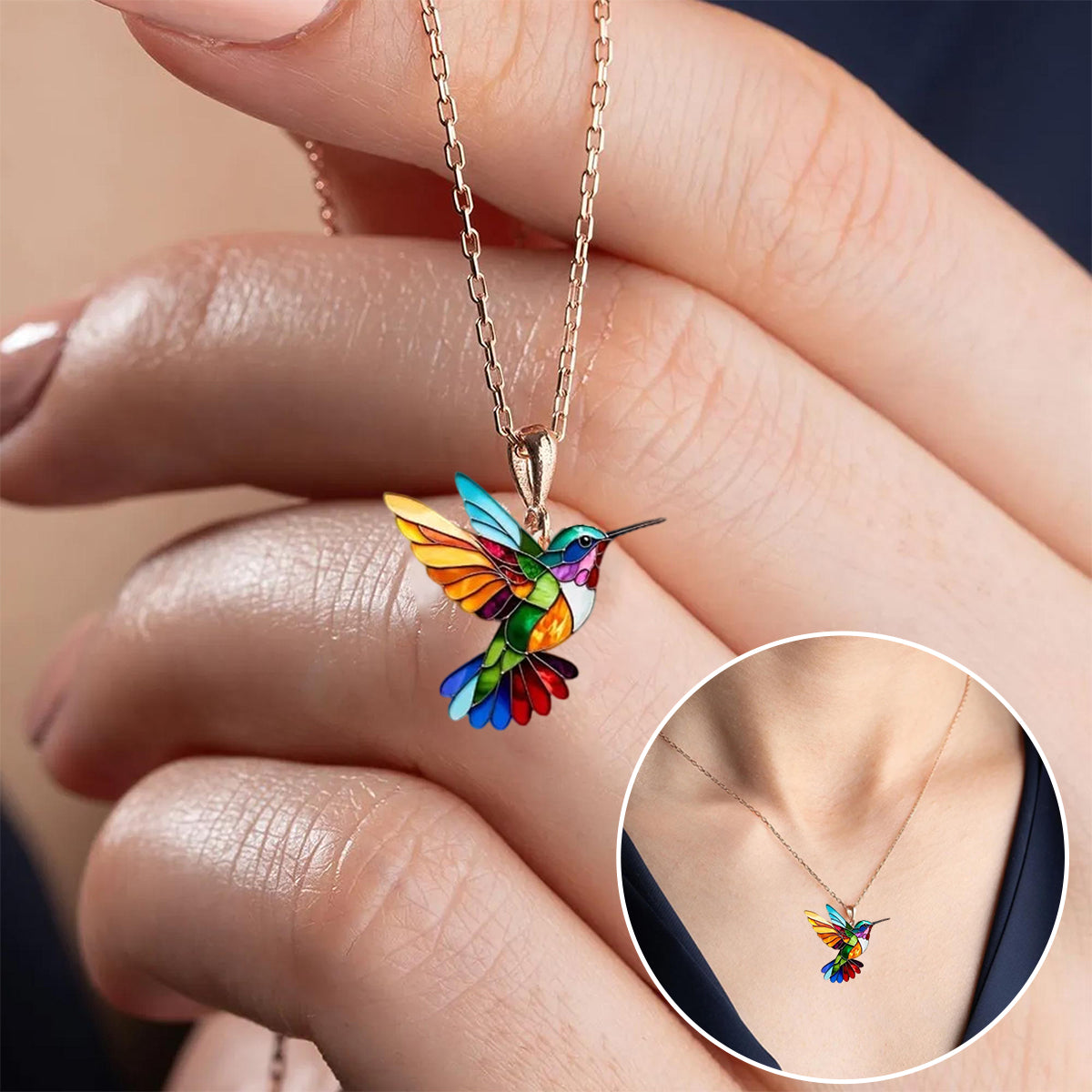 Clara™ | Elegante Colgante de Colibrí