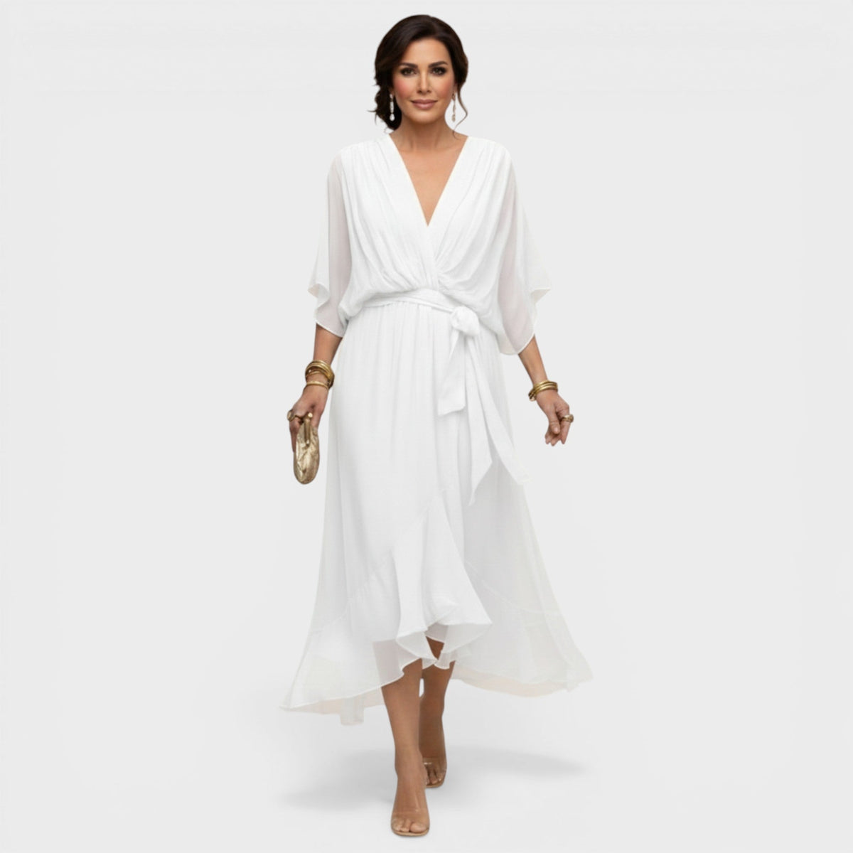 Monika | Vestido elegante de chiffon
