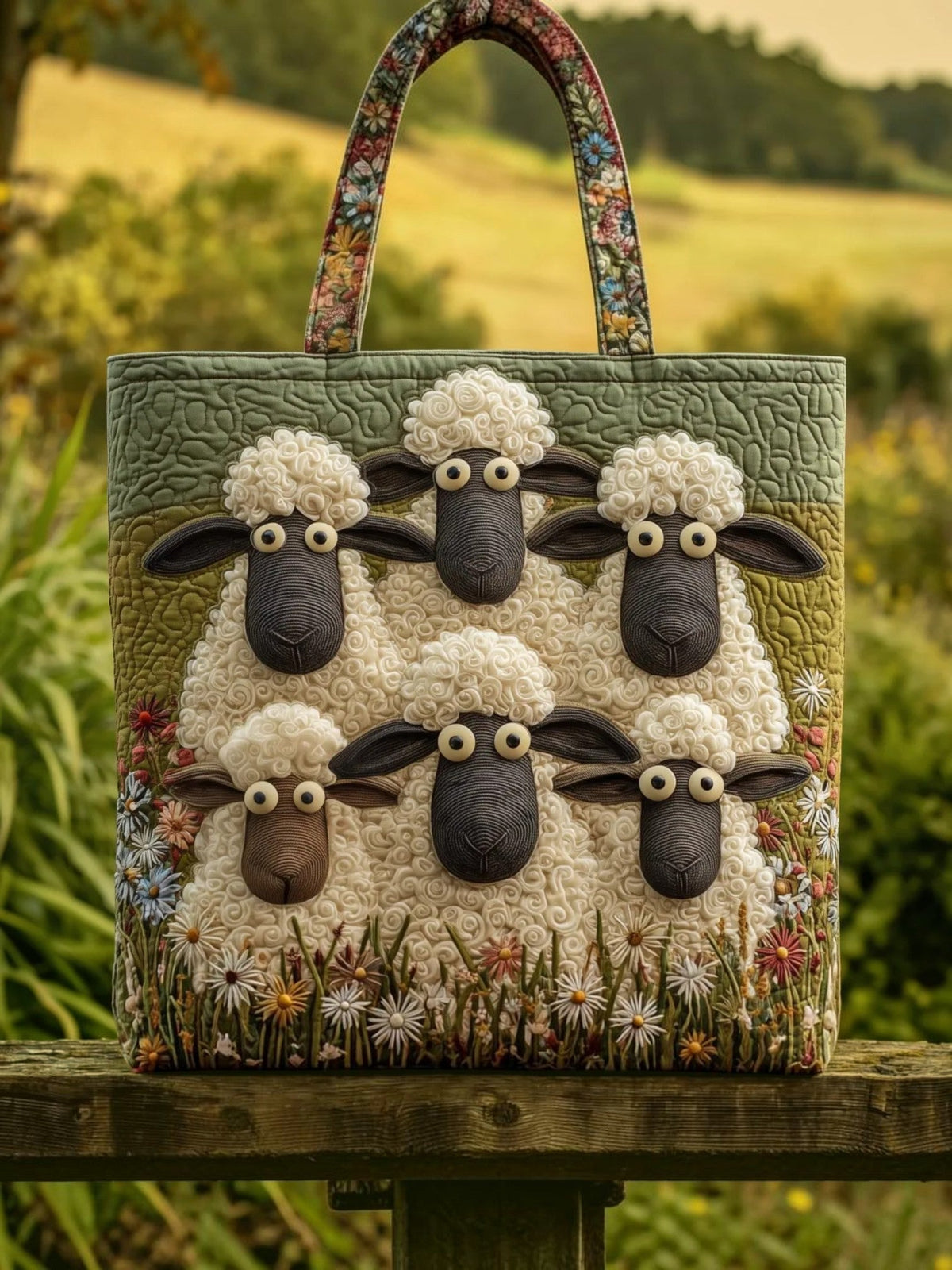 Cinco Ovejas | Bolso Artesanal Acolchado