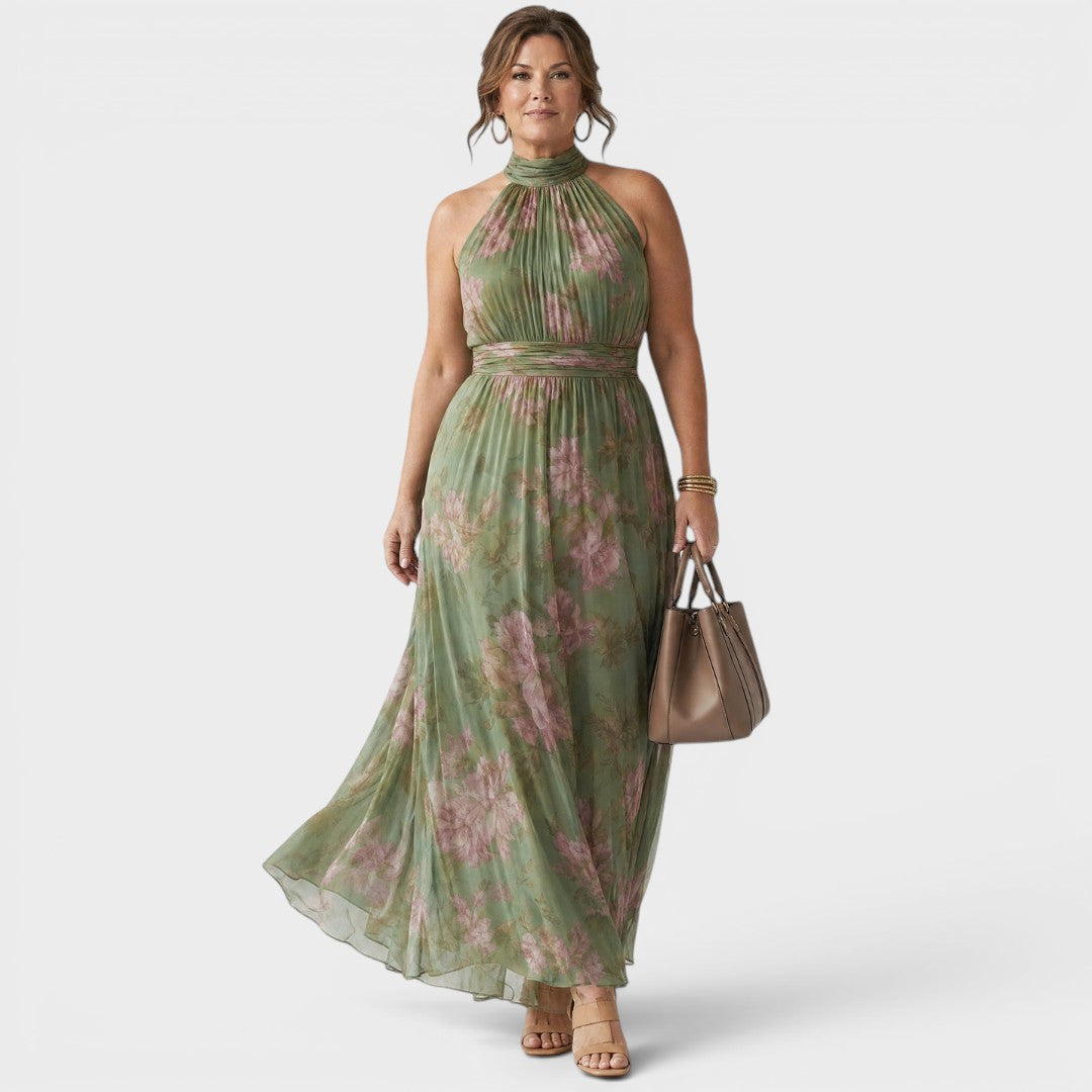 Mireille™ | Vestido midi elegante con escote americano