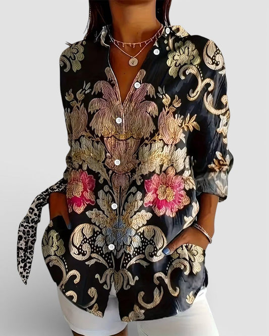 Irena | Camisa con estampado y cuello