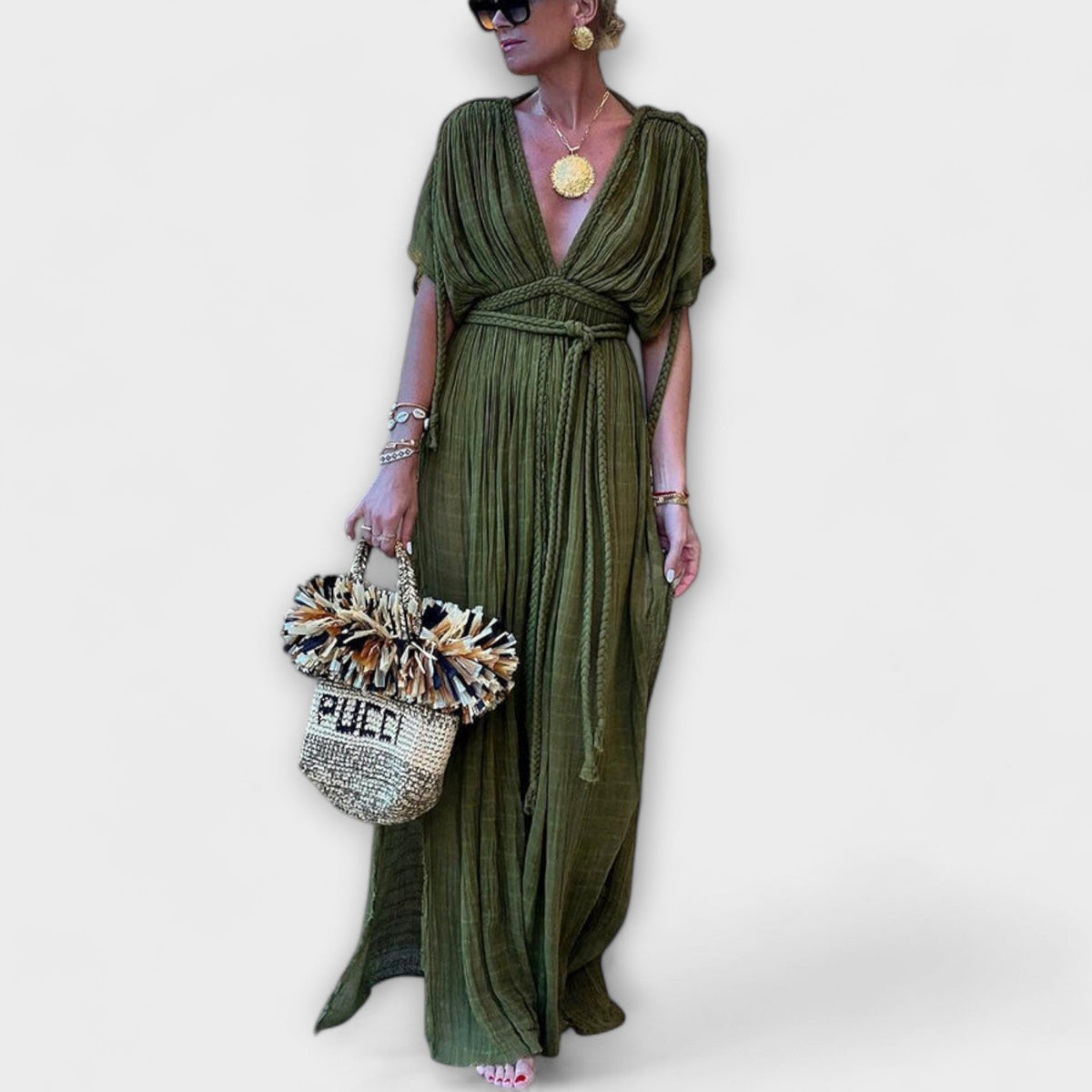Robe Maxi Kimono en Estilo Griego