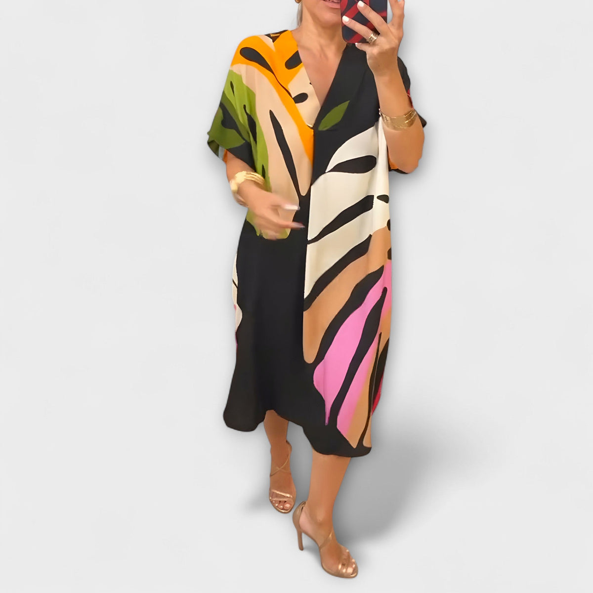 Roos - Vestidos casuales con motivo de hojas