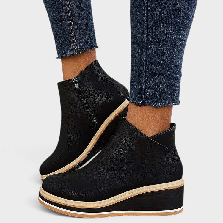 Marcela™ | Botines de Plataforma con Cremallera