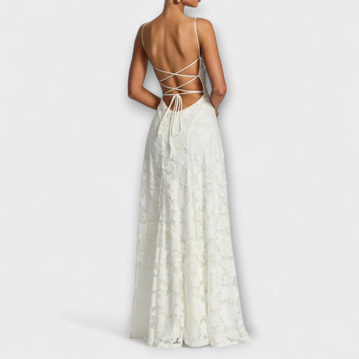 Emberly - Elegante vestido maxi en jacquard