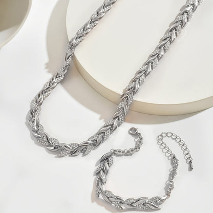 Berta™ | Set de Joyas de Espiga con Cristales