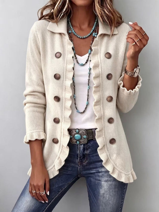 Victoria™ | Chaqueta de Punto con Volantes