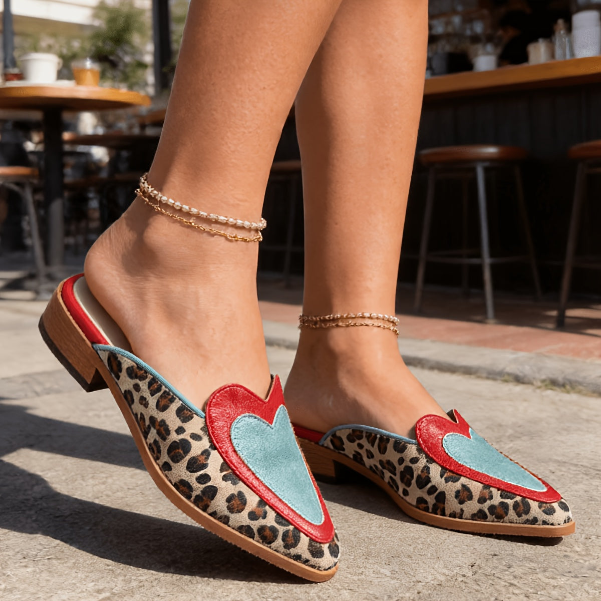 Perla™ | Mules con Leopardo