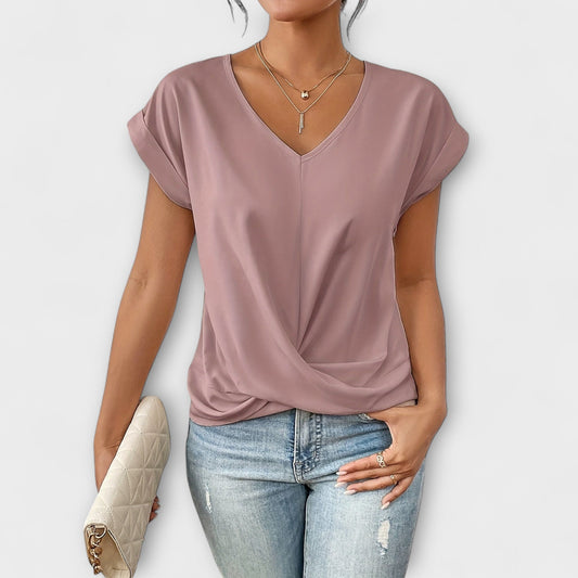 Eloise - Top con escote en V y detalle de lazo