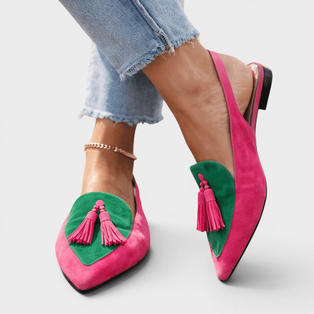 Rosalie™ | Sandalias elegantes con tacón y flecos