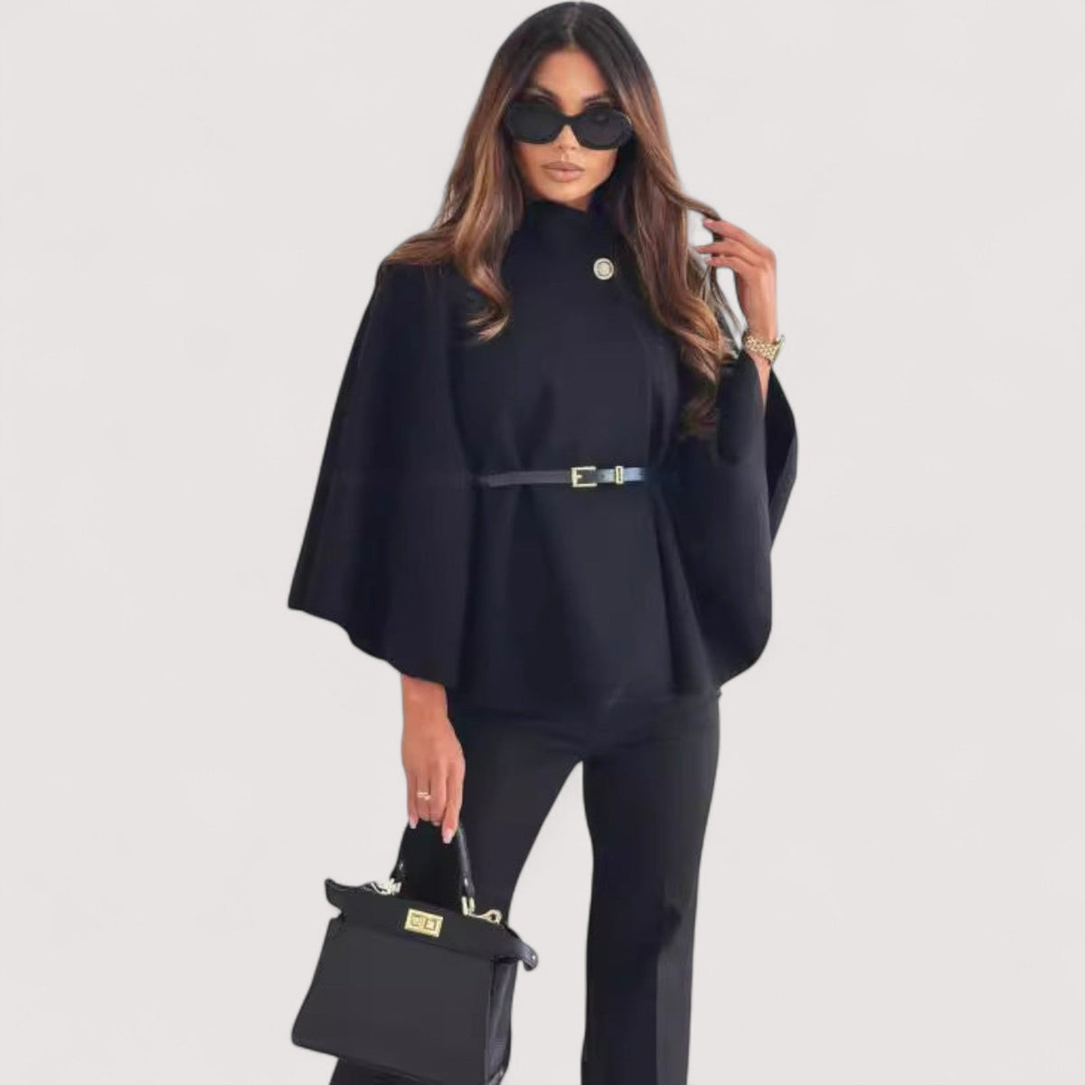 Angela™ | Chaqueta de cuero chic con cinturón