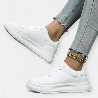 Zapatillas Deportivas de Cuero Blanco