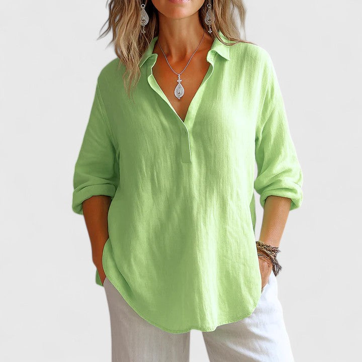 Franzina - Camisa de lino cómoda