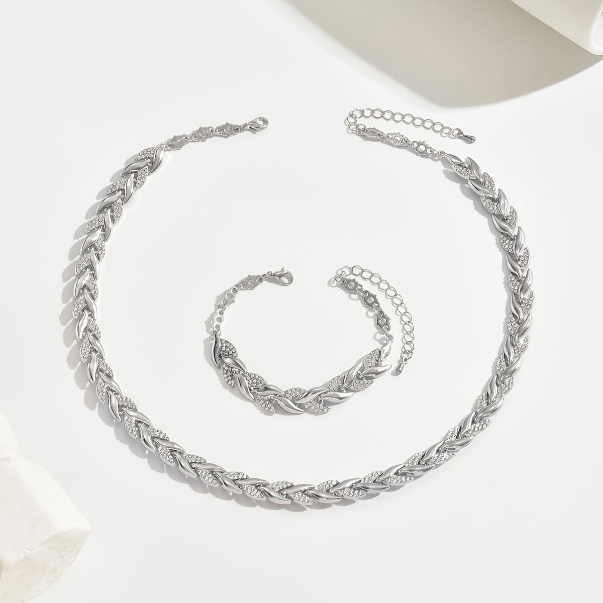 Berta™ | Set de Joyas de Espiga con Cristales