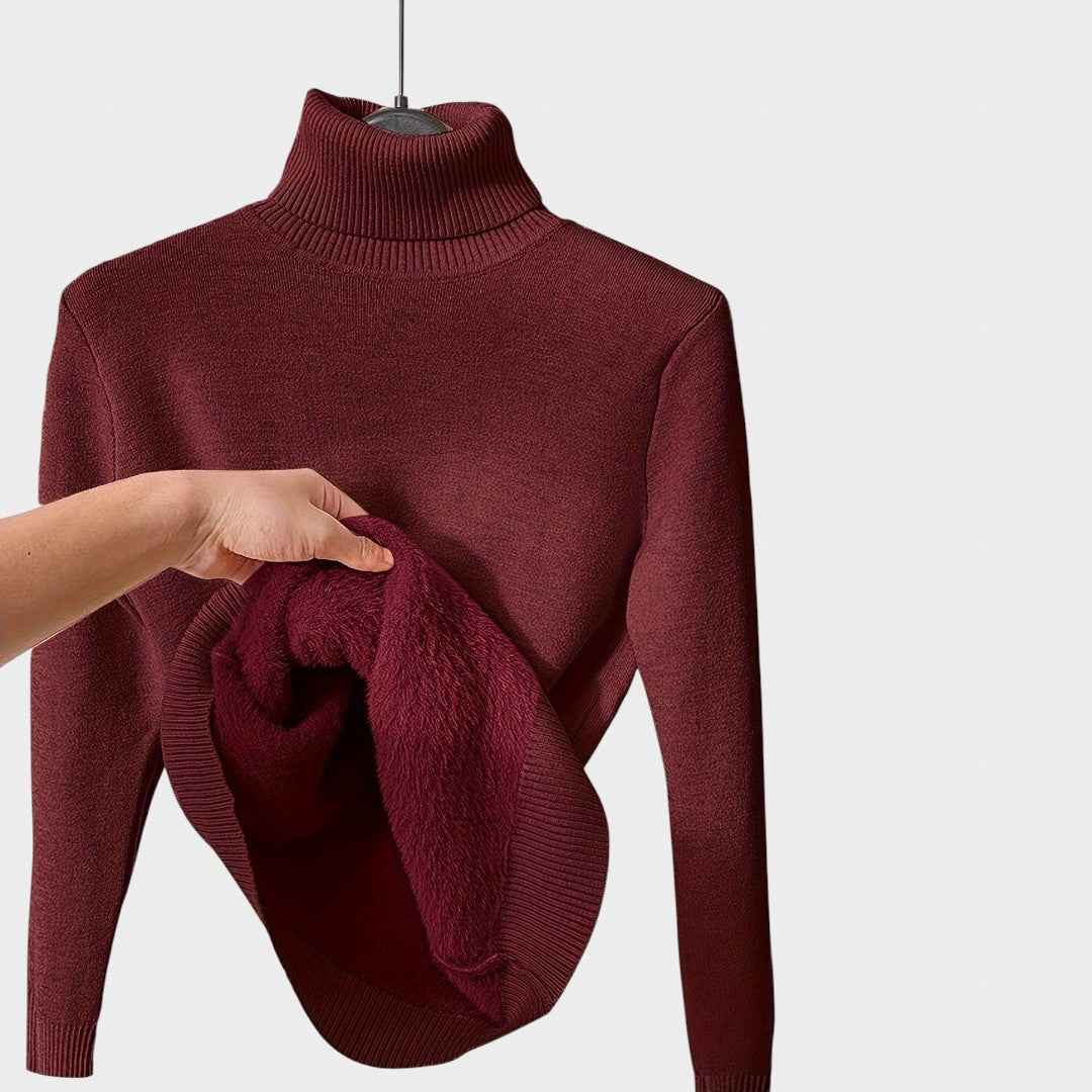 Kaja - Suéter Mecánico con Cuello Alto