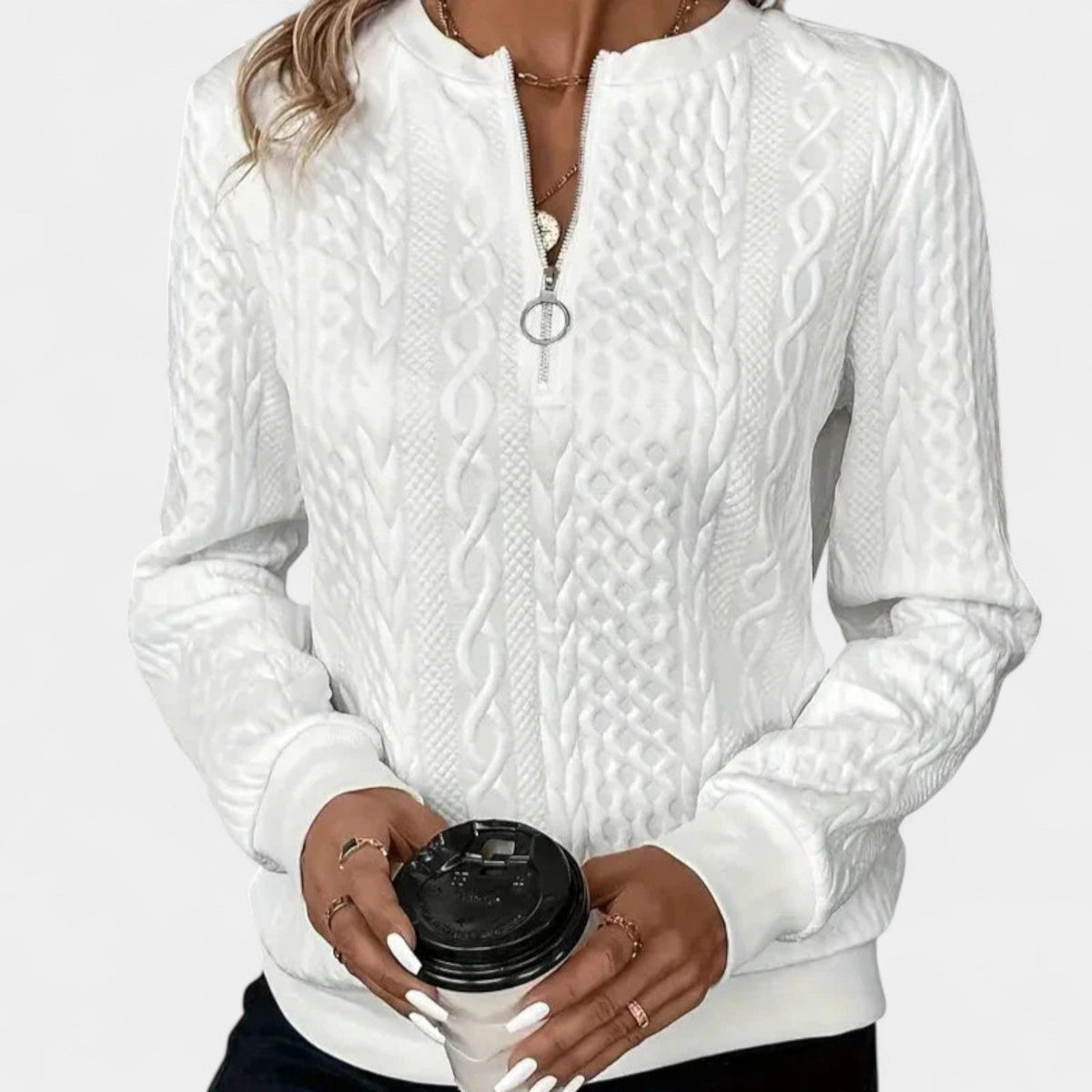 Kaja – Suéter con cremallera para un look moderno