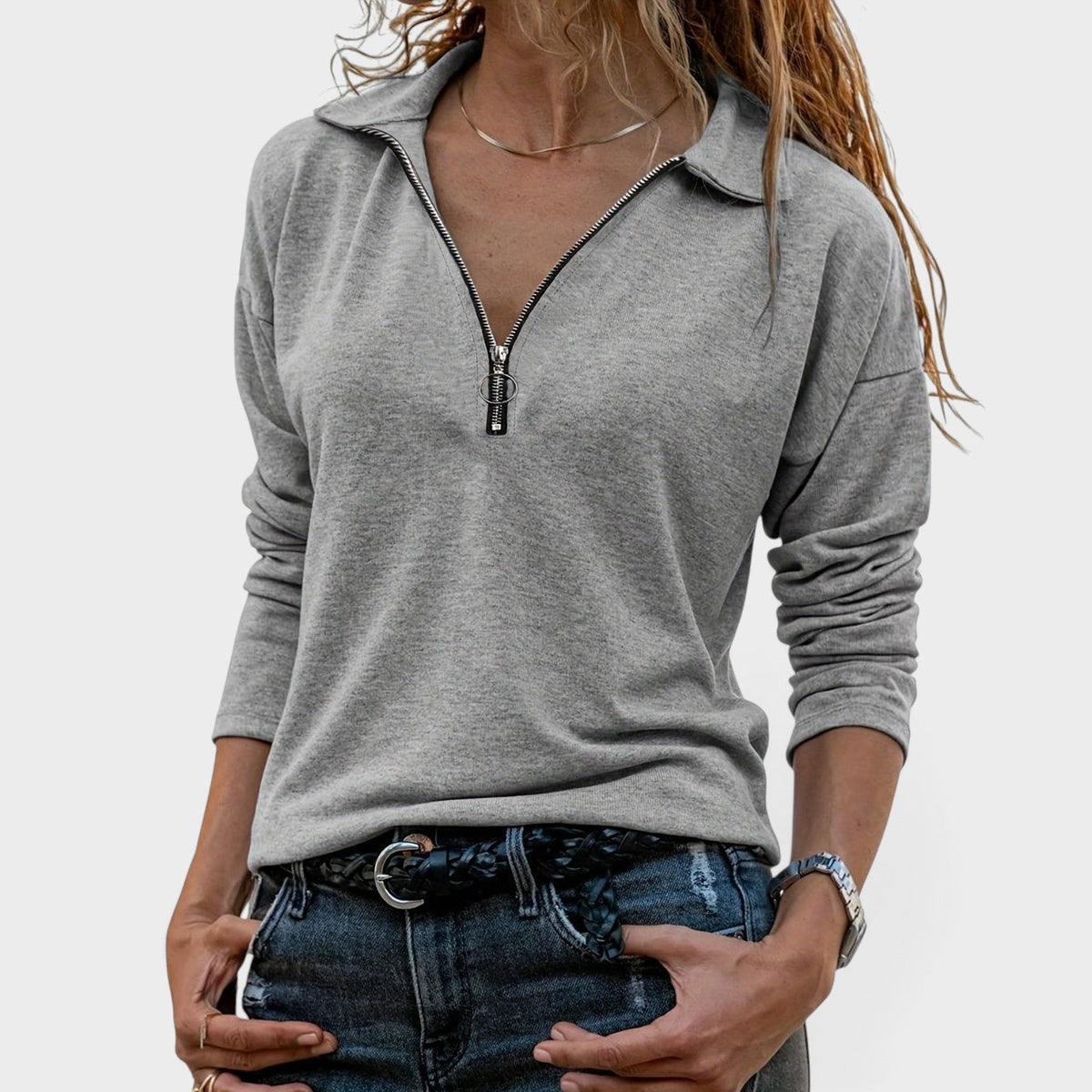 Nora™ | Blusa Chic de Manga Larga