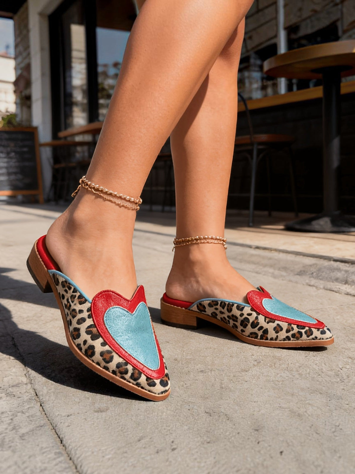 Perla™ | Mules con Leopardo