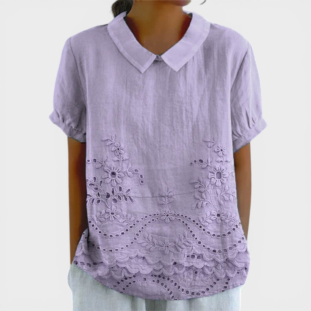 Zlata | Camisa con bordado floral
