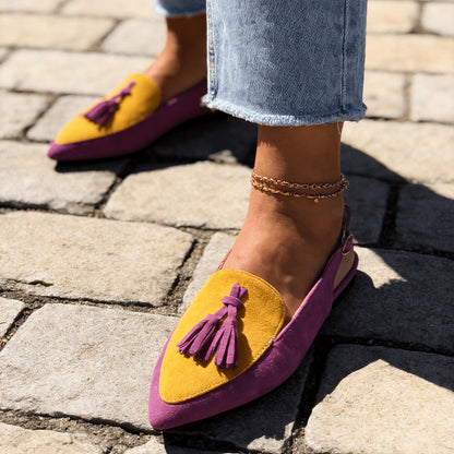 Marisa™ | Mules Slingback con Borlas