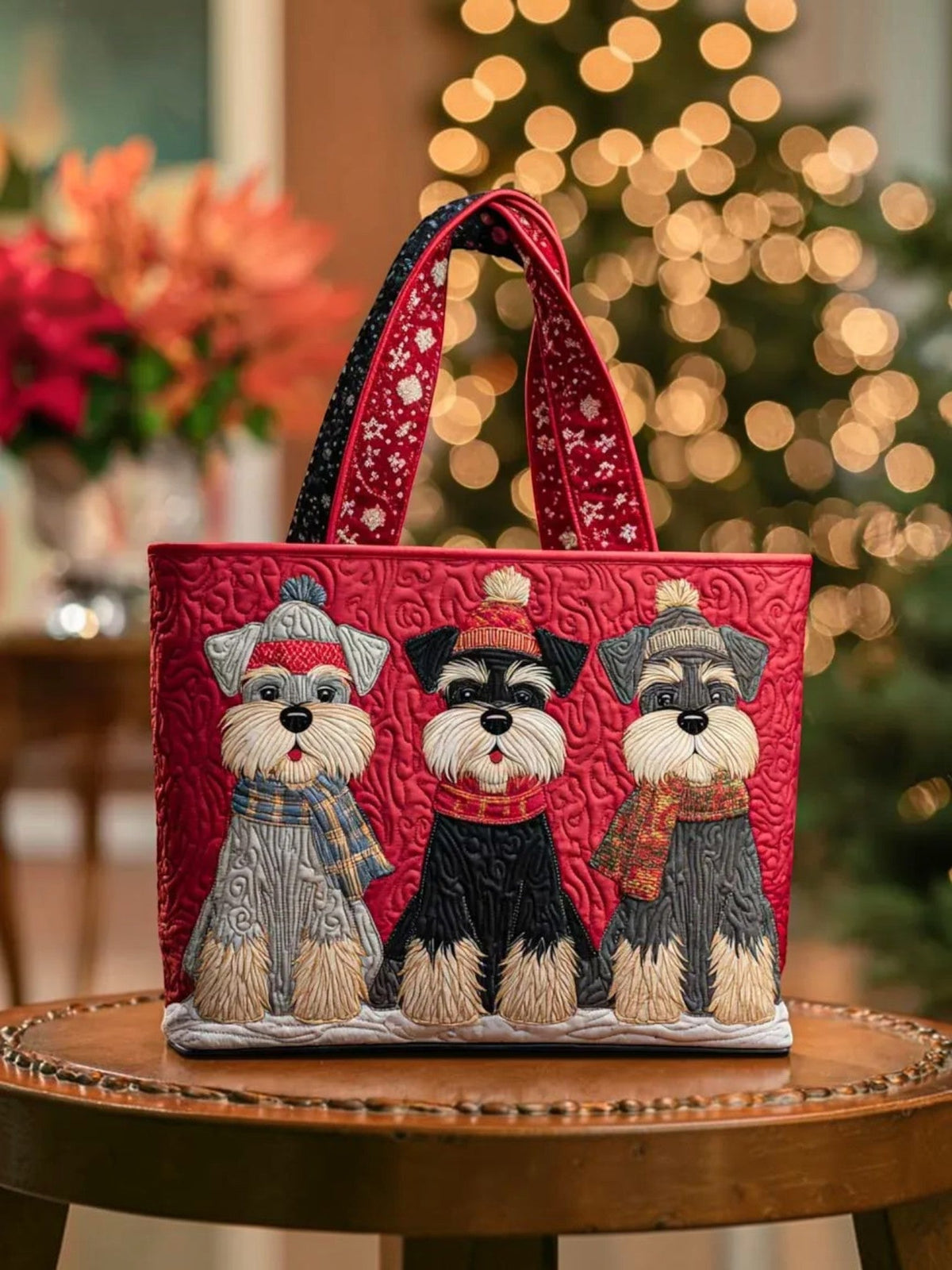 Trío de Schnauzers | Bolso Artesanal Acolchado
